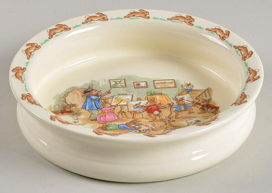 Bunnykins (Albion Shape) 7" Round Baby Plate by Royal Doulton-1