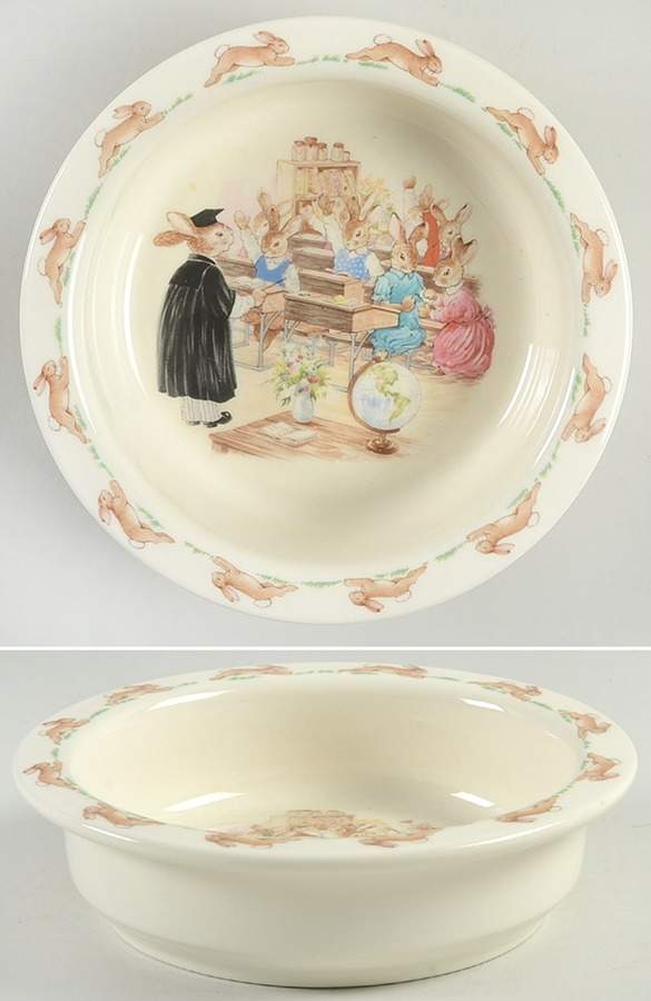 Bunnykins (Albion Shape) 6" Round Baby Plate by Royal Doulton-1
