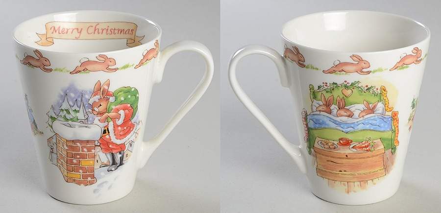 Bunnykins (Albion Shape) Christmas Mug by Royal Doulton-1