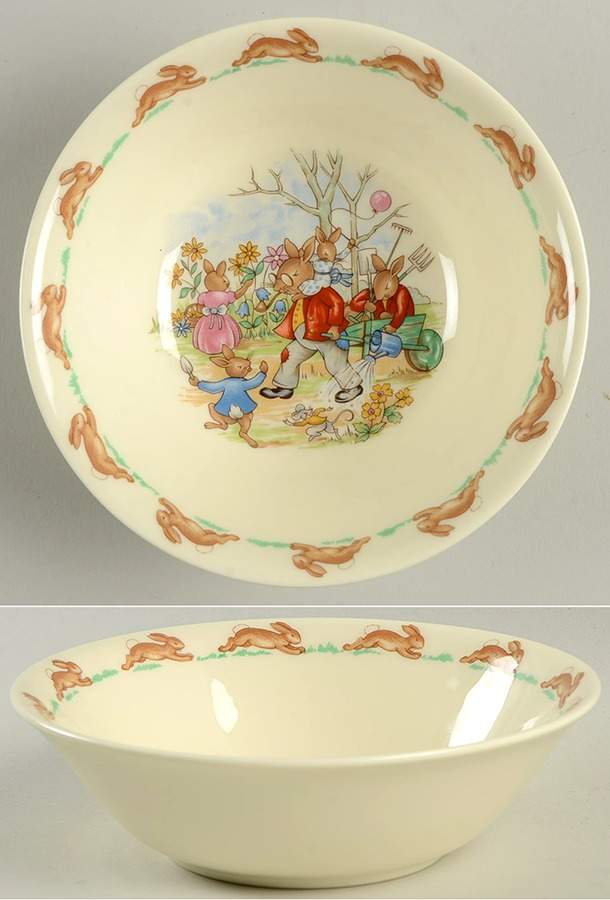 Bunnykins (Albion Shape) Coupe Cereal Bowl by Royal Doulton-1
