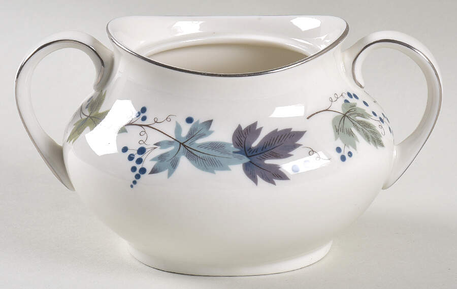 Burgundy Sugar Bowl No Lid by Royal Doulton-1