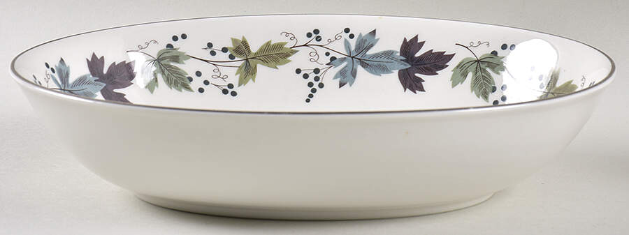 Burgundy 9" Oval Vegetable Bowl by Royal Doulton-1