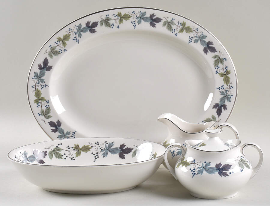 Burgundy 5 Piece Hostess Set by Royal Doulton-1