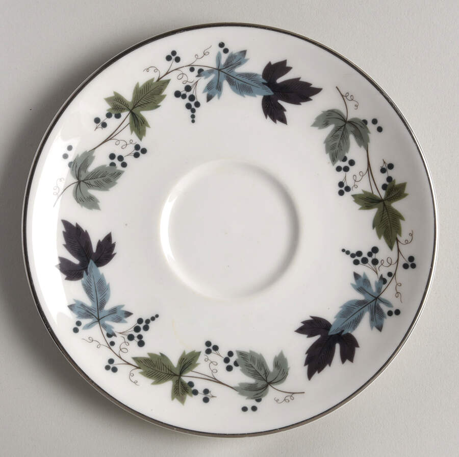 Burgundy Saucer by Royal Doulton-1
