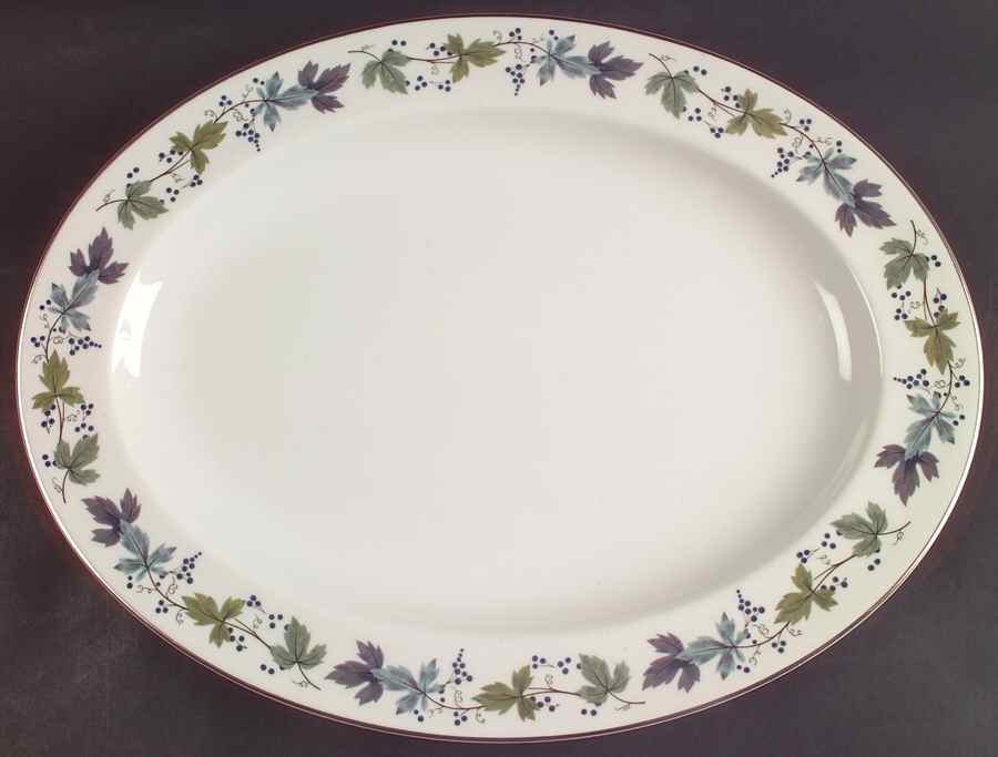 Burgundy 16" Oval Serving Platter by Royal Doulton-1