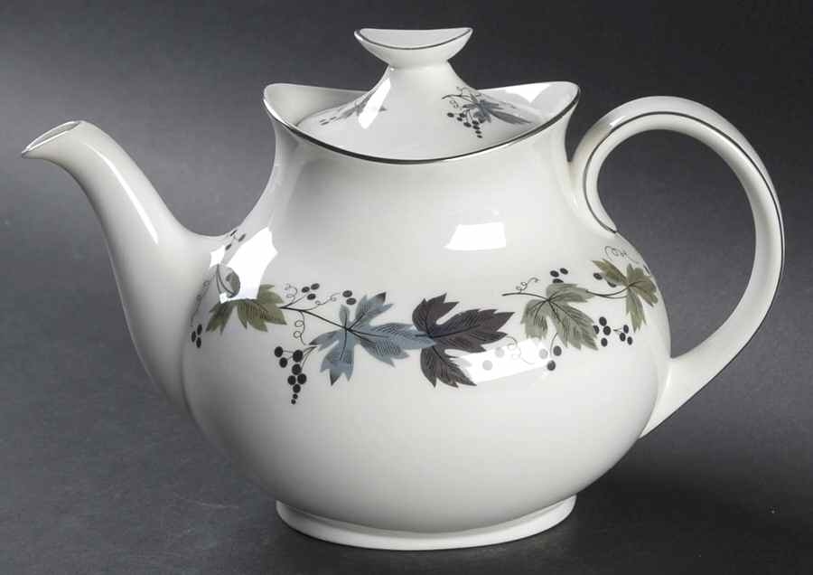 Burgundy Teapot & Lid by Royal Doulton-1