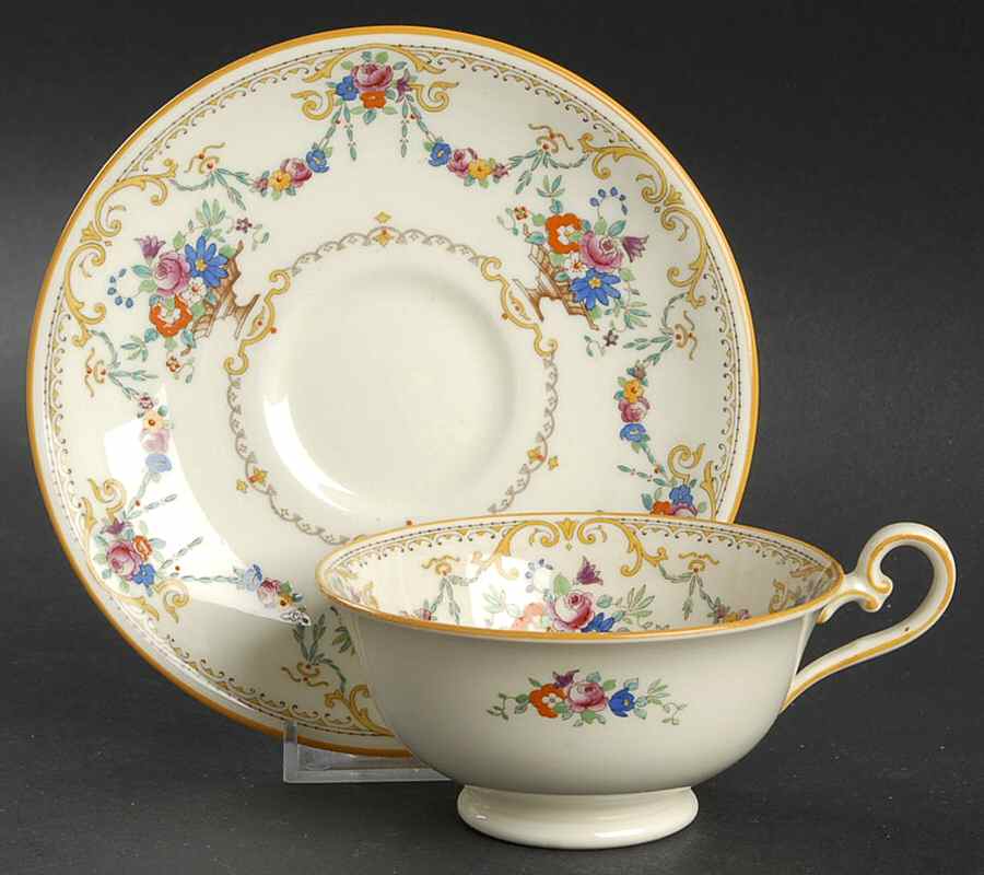 The Burlington Footed Cup & Saucer Set by Royal Doulton-1