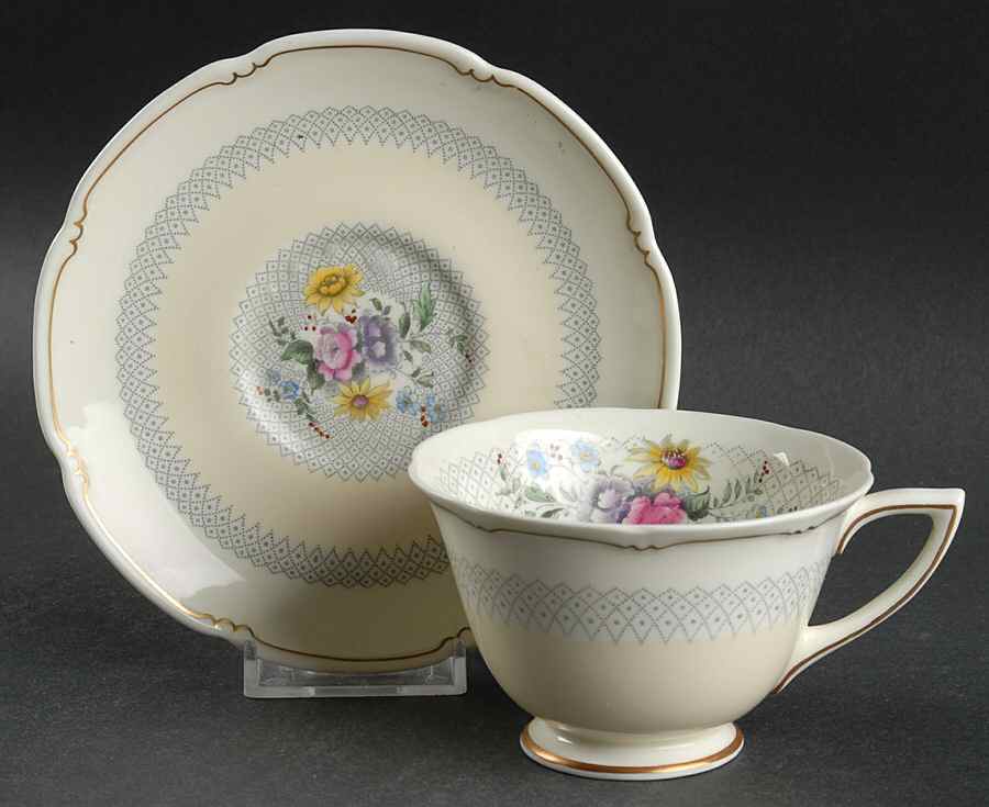 Burnham Footed Cup & Saucer Set by Royal Doulton-1