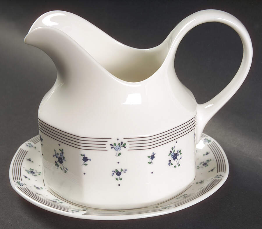 Calico Blue Gravy Boat & Underplate by Royal Doulton-1