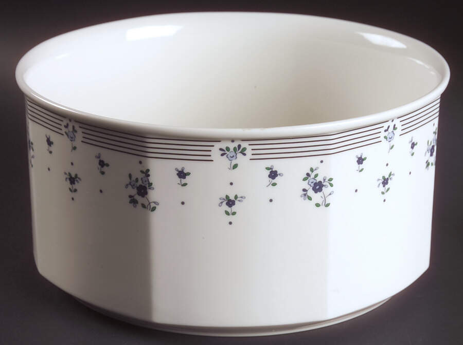 Calico Blue 9" Salad Serving Bowl by Royal Doulton-1