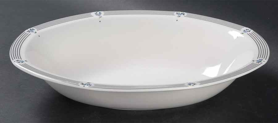 Calico Blue 10" Oval Vegetable Bowl by Royal Doulton-1