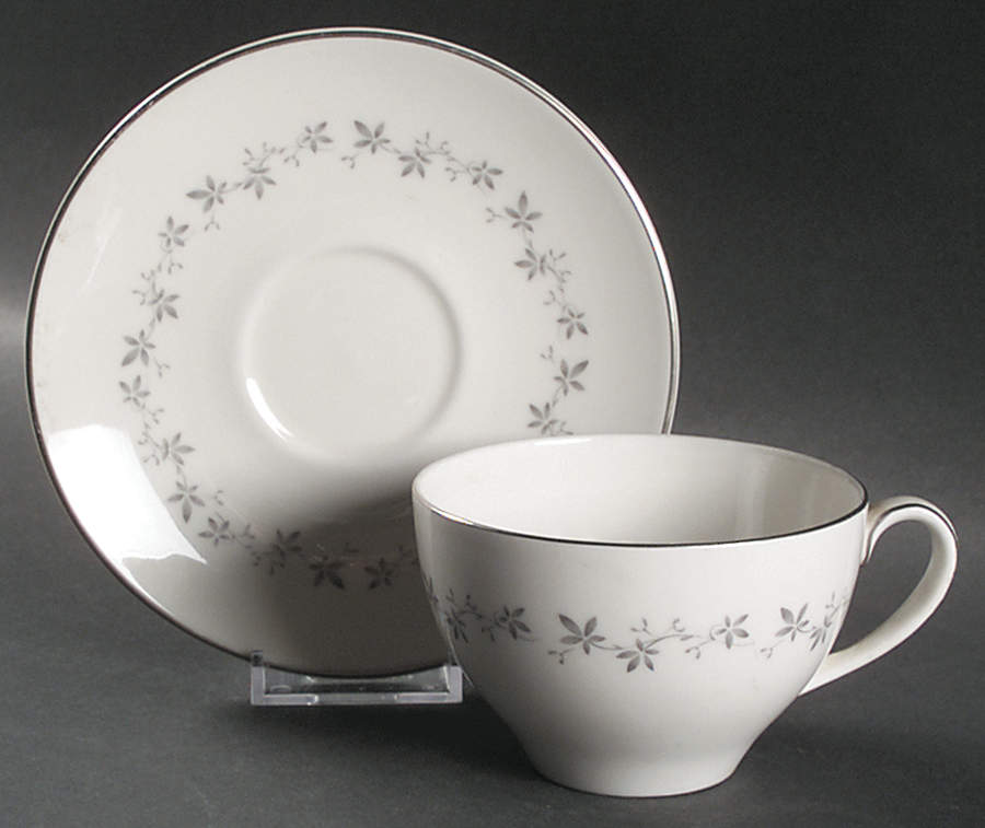 Cadence Flat Cup & Saucer Set by Royal Doulton-1