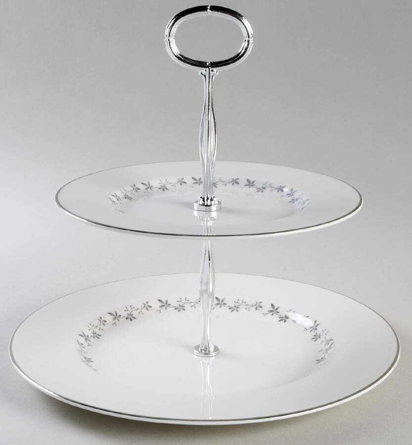 Cadence 6 5/8"-10"  2 Tiered Serving Tray (Dp, Sp) HC by Royal Doulton-1