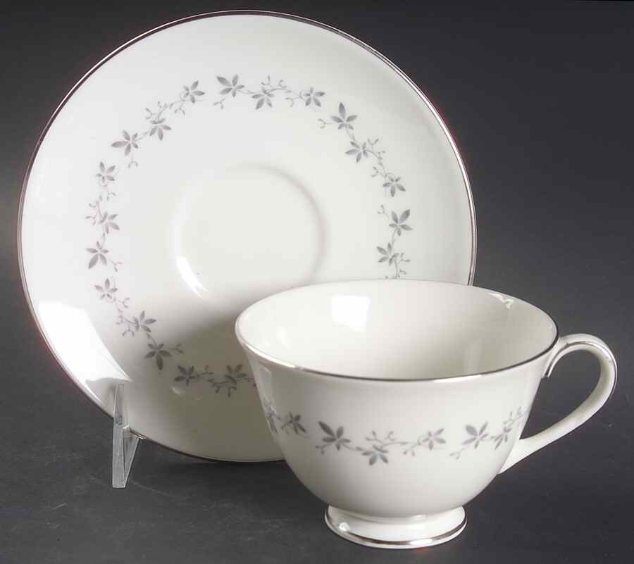 Cadence Footed Cup & Saucer Set by Royal Doulton-1