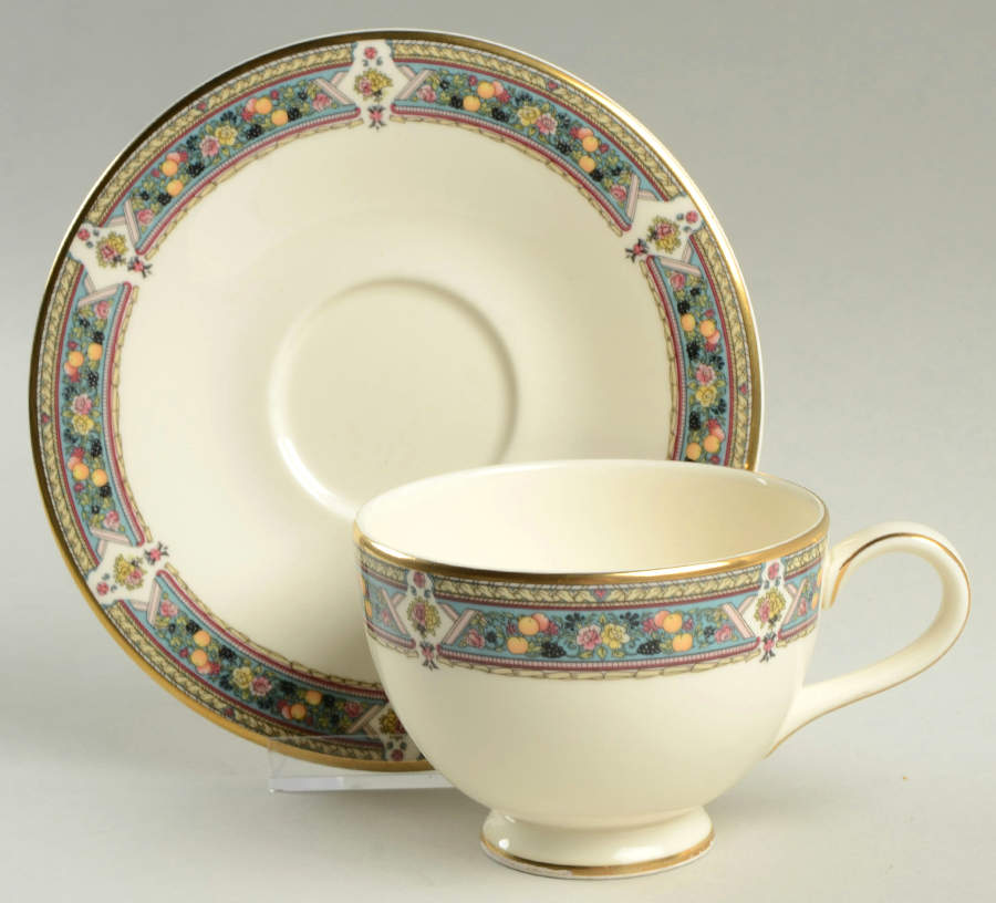 Camberley Footed Cup & Saucer Set by Royal Doulton-1
