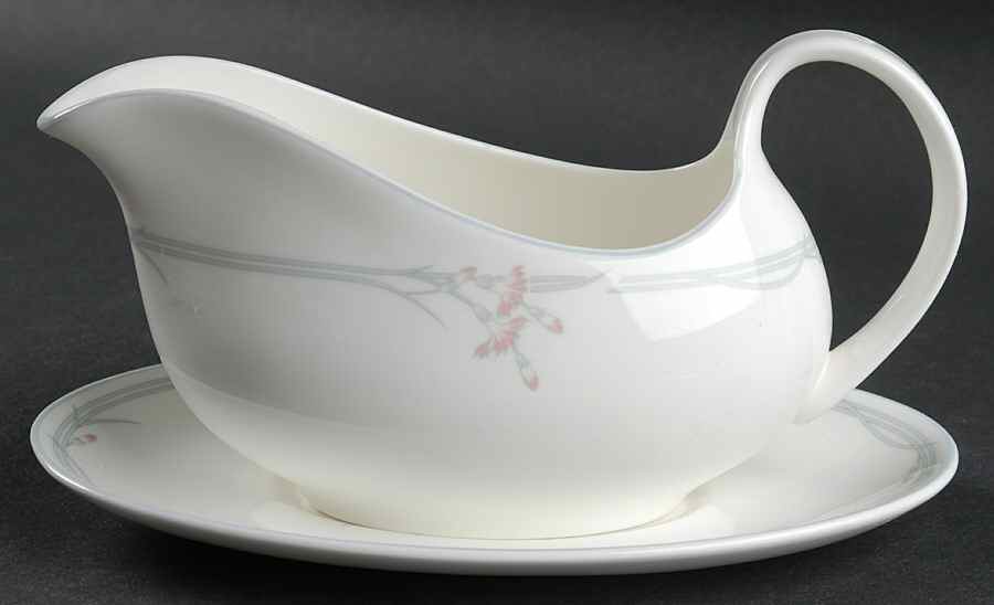 Carnation Micro Gravy Boat & Underplate by Royal Doulton-1