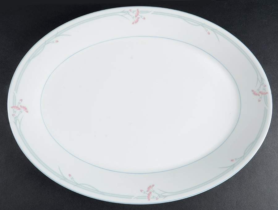Carnation Micro 16" Oval Serving Platter by Royal Doulton-1