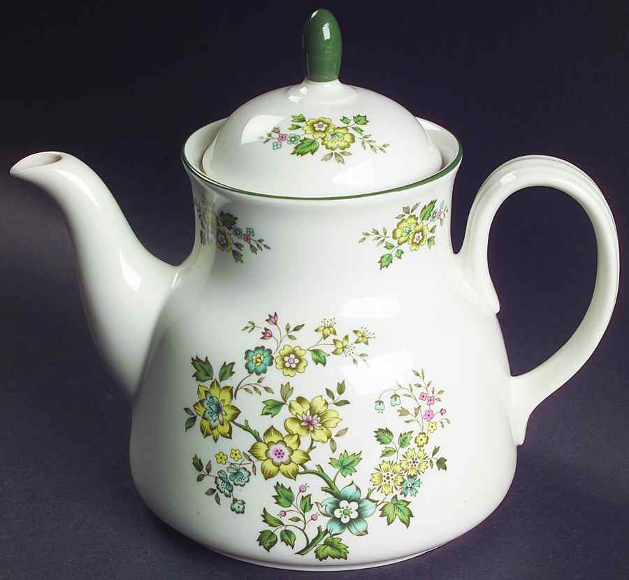 Campagna Green Teapot & Lid by Royal Doulton-1