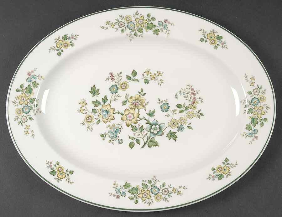 Campagna Green 13" Oval Serving Platter by Royal Doulton-1