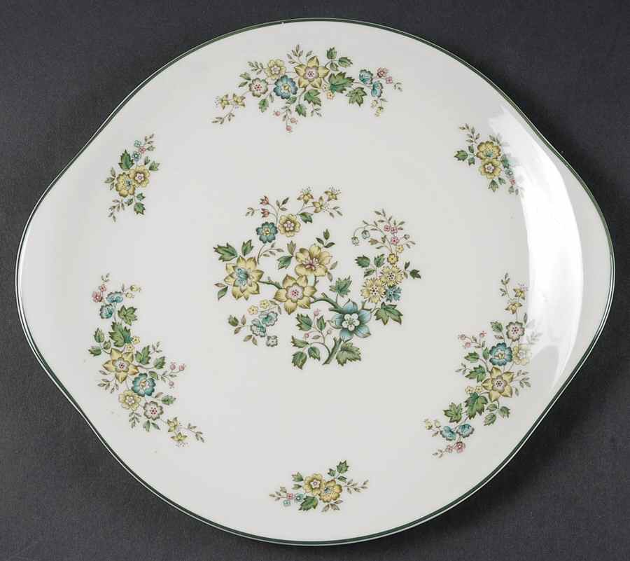 Campagna Green Handled Cake Plate by Royal Doulton-1