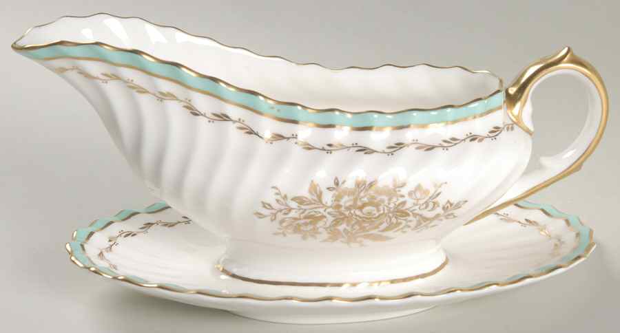 Camrose Gravy Boat with Attached Underplate by Royal Doulton-1