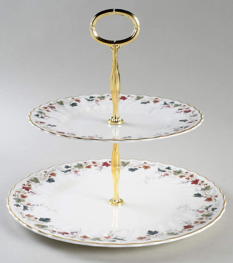 Canterbury 6 5/8"-10"  2 Tiered Serving Tray (Dp, Sp) HC by Royal Doulton-1