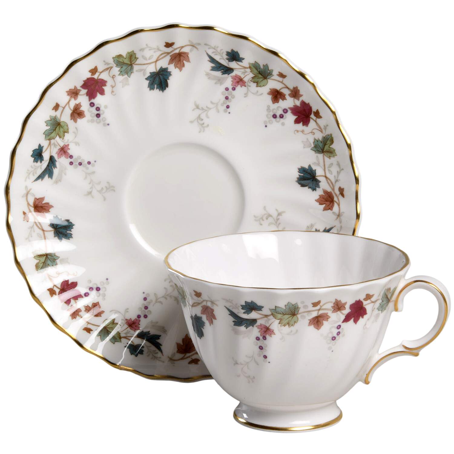 Canterbury Footed Cup & Saucer Set by Royal Doulton-1