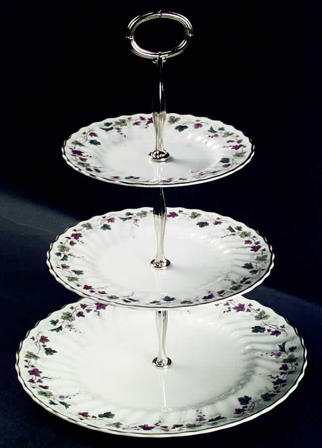 Canterbury 13 7/8"-14 1/4" 3-Tiered Serving Tray(DP,SP,BB) HC by Royal Doulton-1