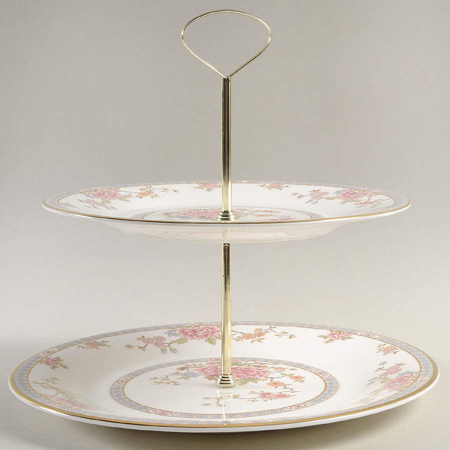 Canton 2-Tiered Serving Tray (Dinner & Luncheon Plates) by Royal Doulton-1