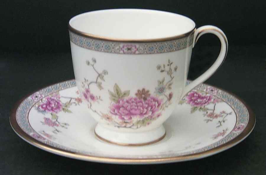 Canton Footed Cup & Saucer Set by Royal Doulton-1