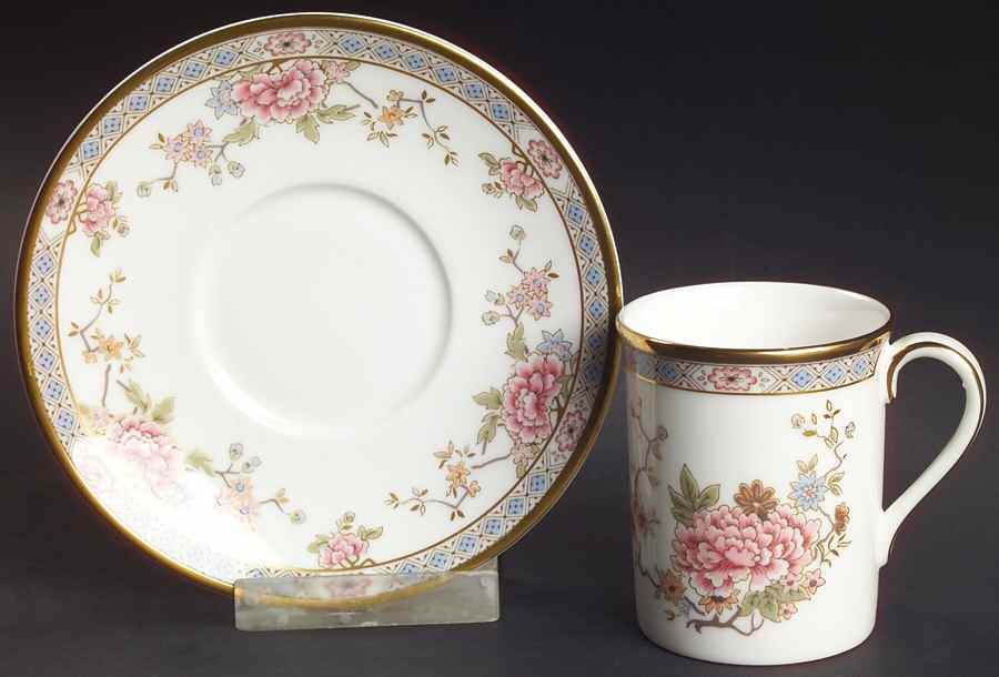 Canton Flat Demitasse Cup & Saucer Set by Royal Doulton-1