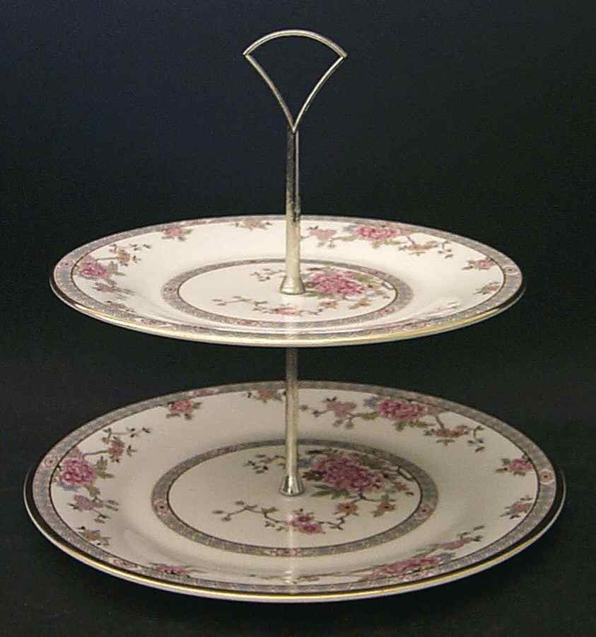 Canton 2-Tiered Serving Tray (Dinner & Luncheon Plates) by Royal Doulton-1