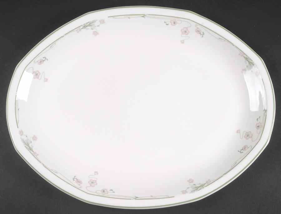 Caprice (Octagonal) 16" Oval Serving Platter by Royal Doulton-1