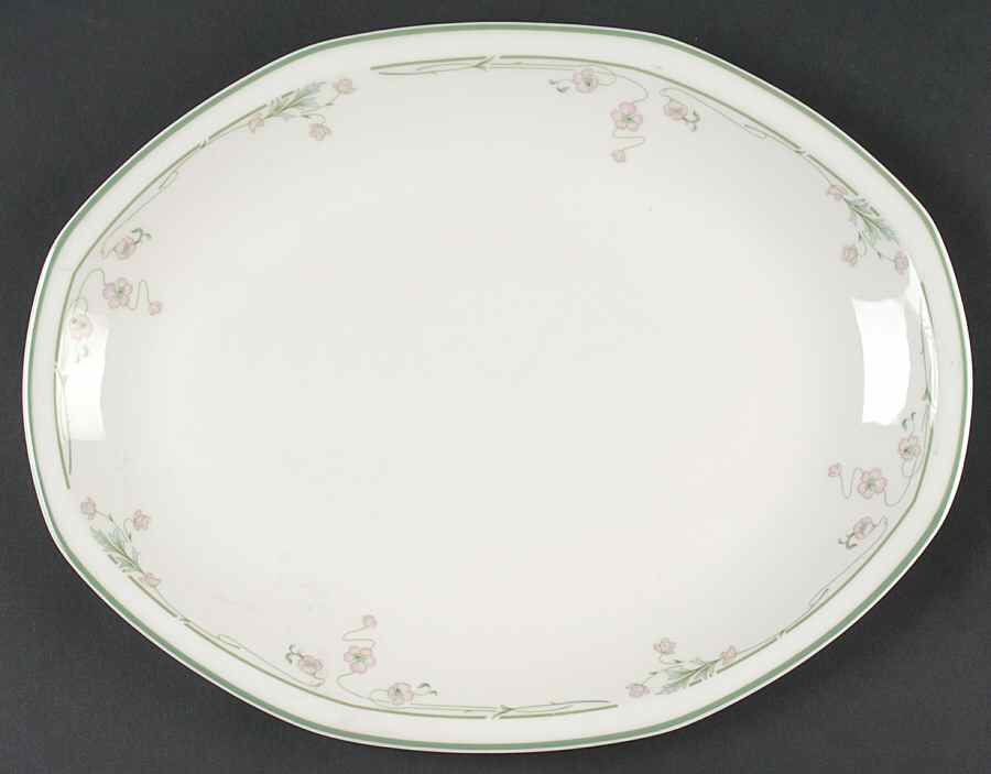 Caprice (Octagonal) 13" Oval Serving Platter by Royal Doulton-1