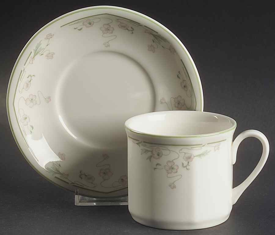 Caprice (Octagonal) Flat Cup & Saucer Set by Royal Doulton-1