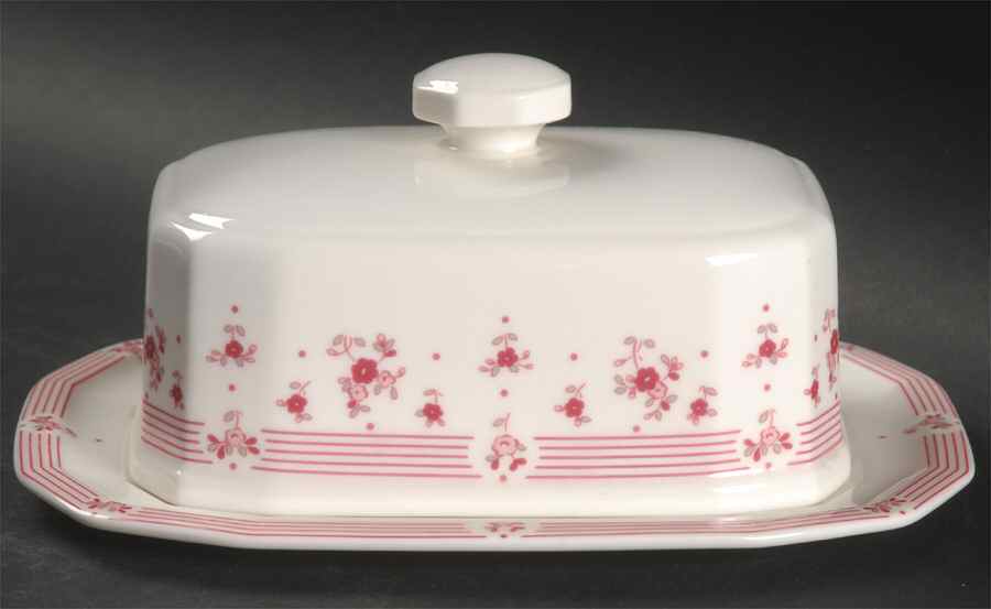 Calico Red 1/4 Lb Covered Butter by Royal Doulton-1