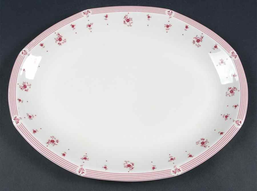 Calico Red 13" Oval Serving Platter by Royal Doulton-1