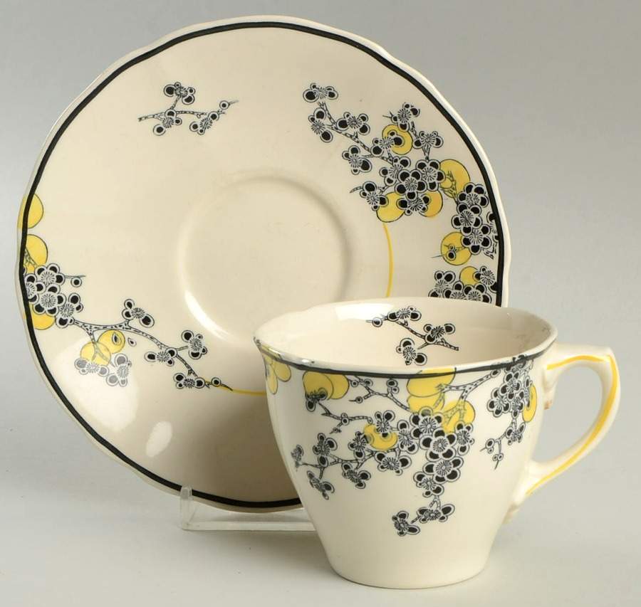 Carnival Flat Cup & Saucer Set by Royal Doulton-1