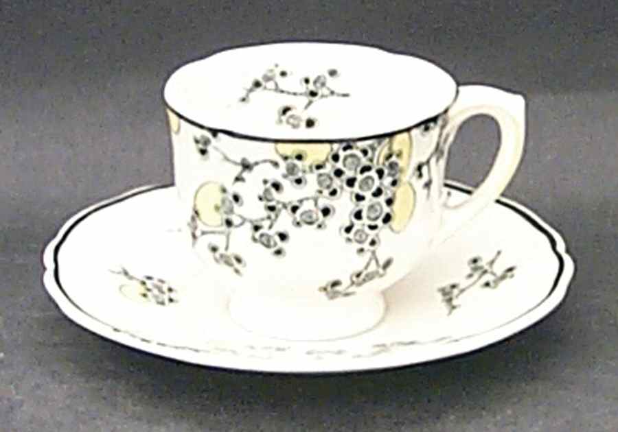 Carnival Footed Demitasse Cup & Saucer Set by Royal Doulton-1