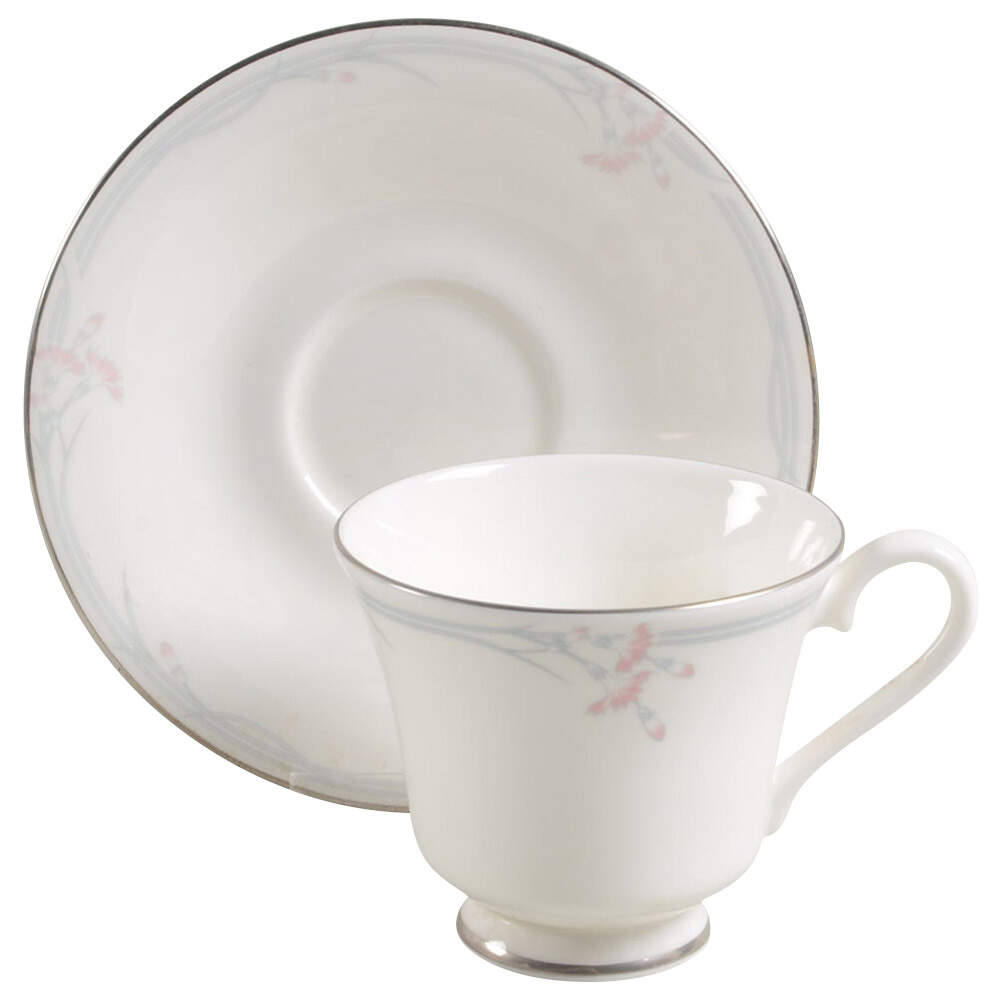 Carnation Footed Cup & Saucer Set by Royal Doulton-1