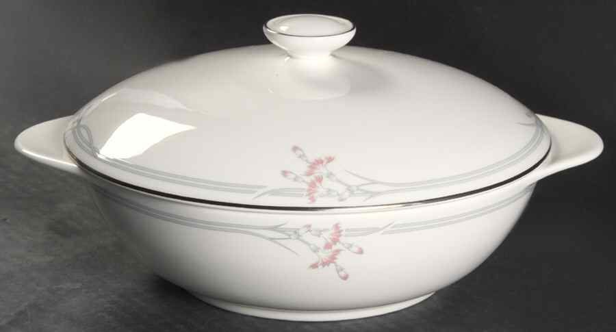 Carnation Round Covered Vegetable by Royal Doulton-1