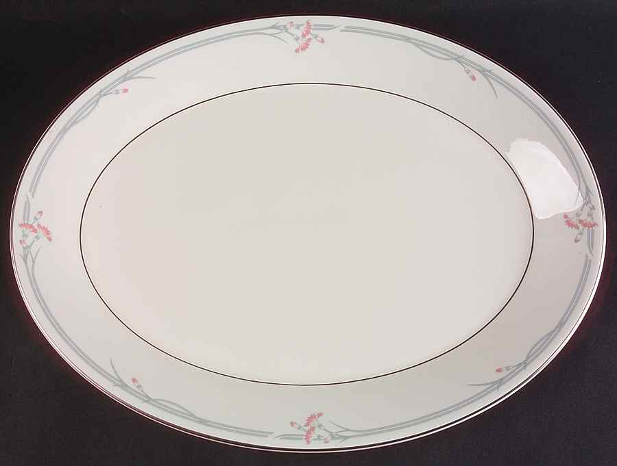 Carnation 16" Oval Serving Platter by Royal Doulton-1