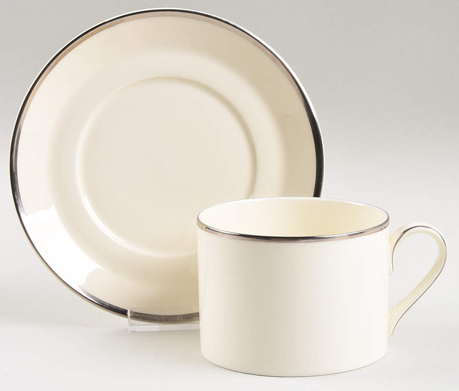 Carolyn Flat Cup & Saucer Set by Royal Doulton-1