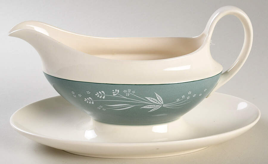 Cascade Gravy Boat with Attached Underplate by Royal Doulton-1