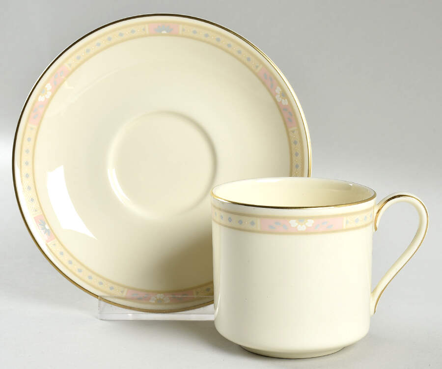 Cassandra Flat Demitasse Cup & Saucer Set by Royal Doulton-1
