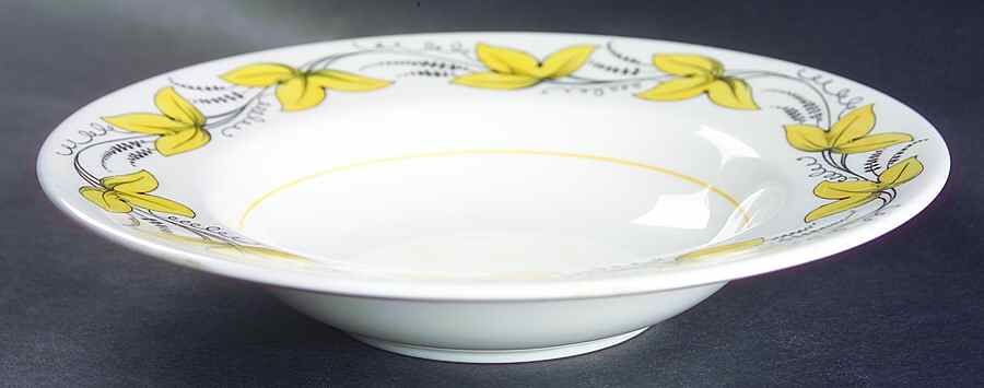 Castleford Yellow Rim Soup Bowl by Royal Doulton-1