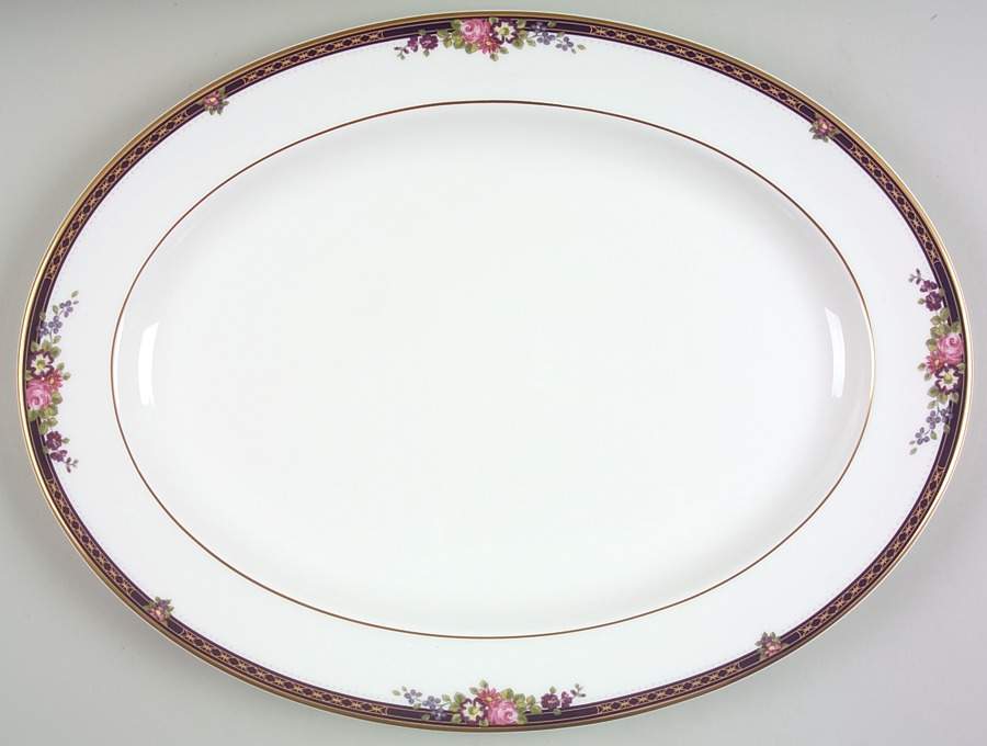 Centennial Rose 16" Oval Serving Platter by Royal Doulton-1