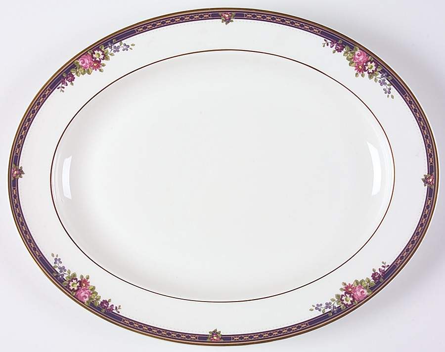 Centennial Rose 13" Oval Serving Platter by Royal Doulton-1