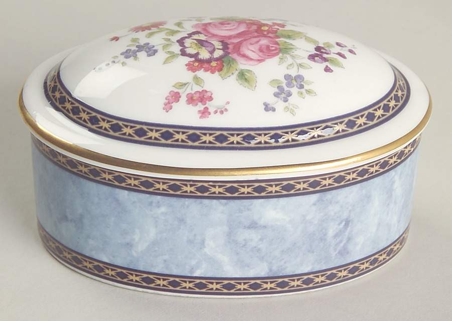 Centennial Rose Oval Box & Lid by Royal Doulton-1