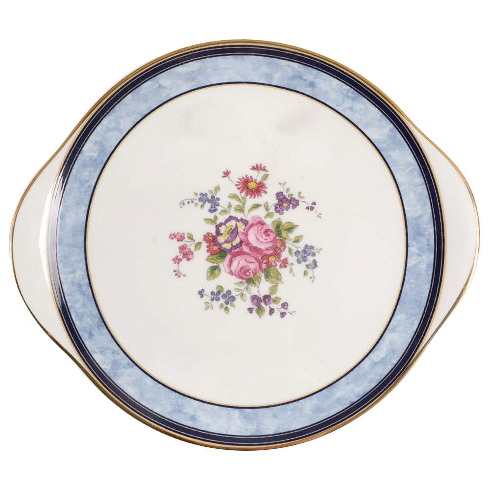 Centennial Rose Handled Cake Plate by Royal Doulton-1